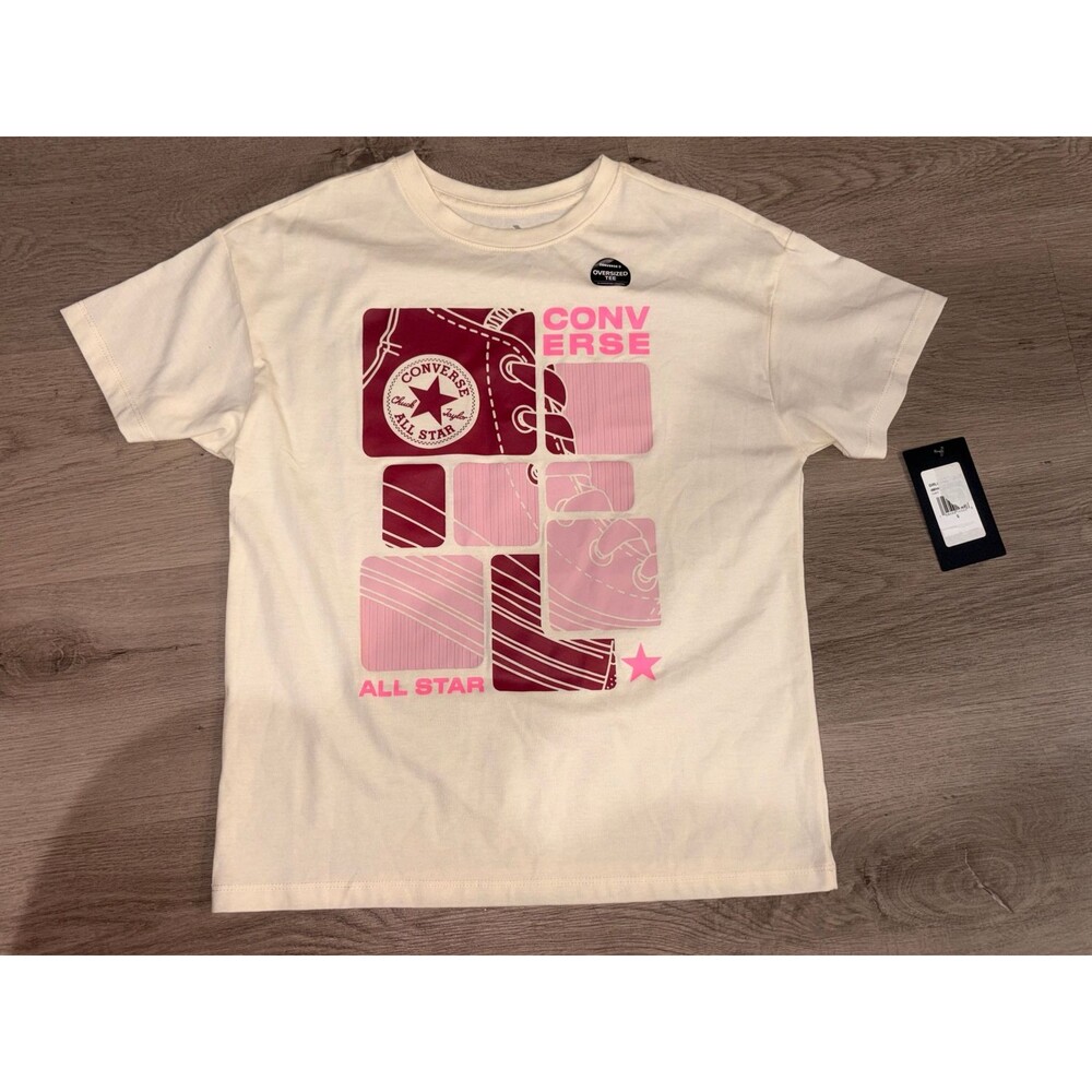 Converse Girls Oversized Boyfriend T-shirt NWT Size S 9-10 years